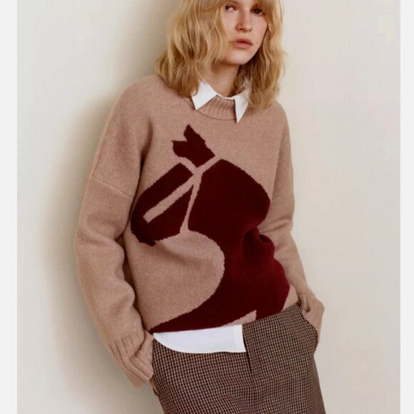 Anthropologie Corey Lynn Calter Horse Icon Sweater Equestrian Size M NWT Medium - Picture 2 of 5